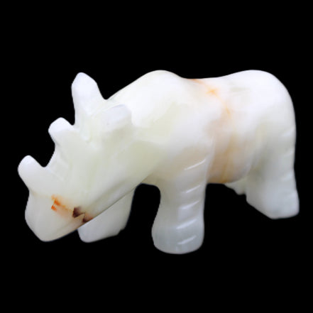 Afghan Jade hand-carved Rhino 100*29*59mm 232g in sunlight - Rocks and Things Store