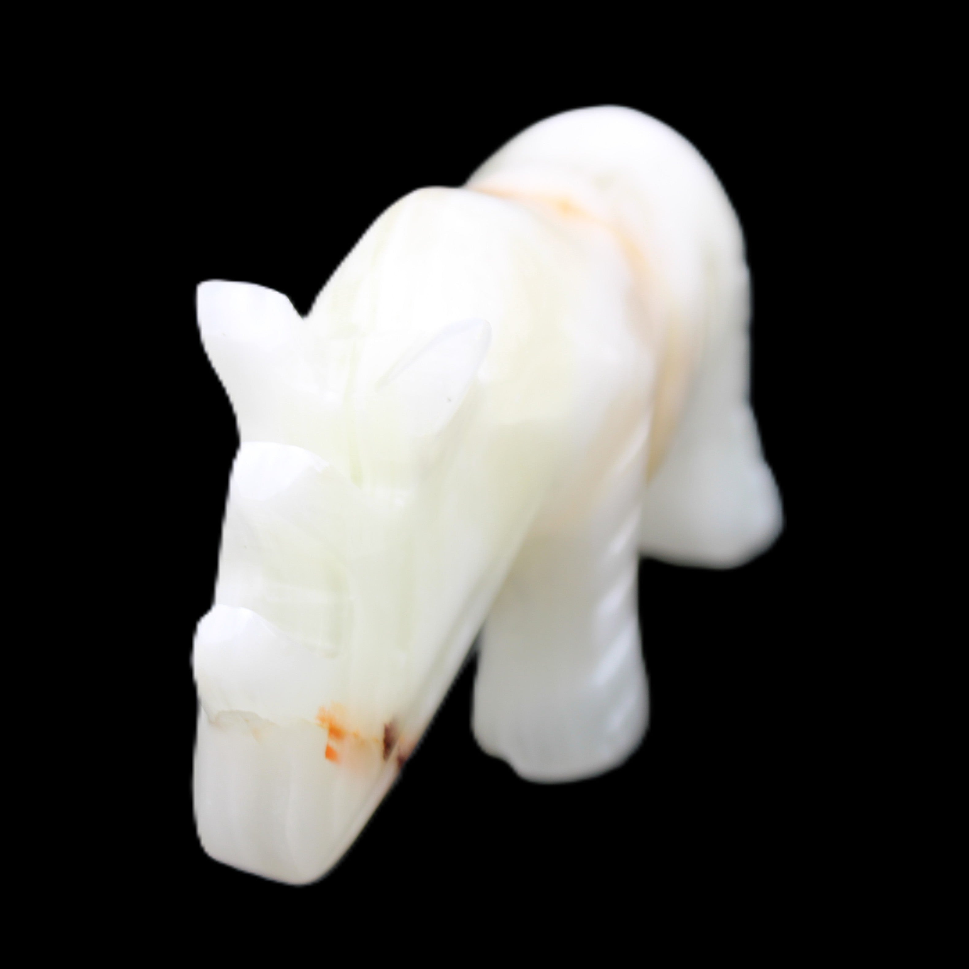 Afghan Jade hand-carved Rhino 100*29*59mm 232g in sunlight - Rocks and Things Store