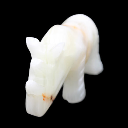 Afghan Jade hand-carved Rhino 100*29*59mm 232g in sunlight - Rocks and Things Store