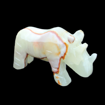 Afghan Jade hand-carved Rhino 98*29*58mm 246g in sunlight - Rocks and Things Store
