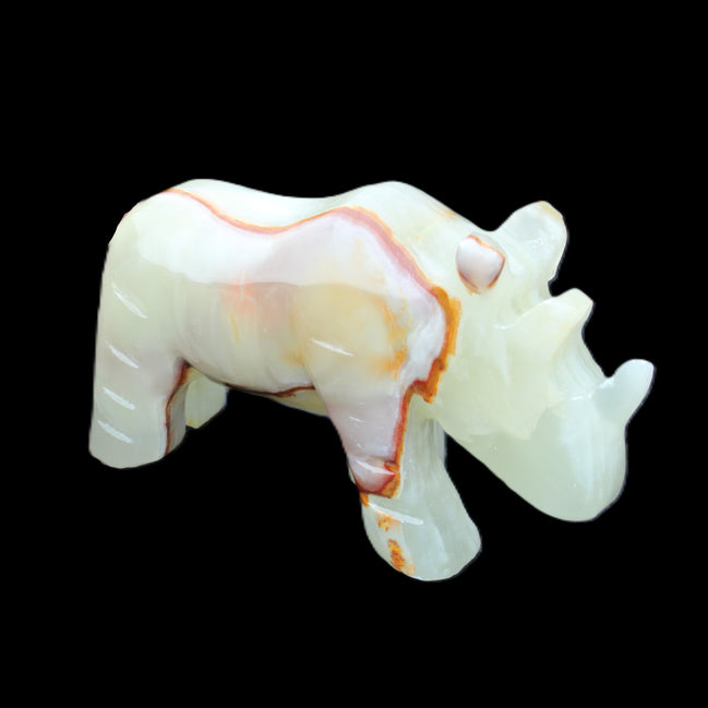 Afghan Jade hand-carved Rhino 98*29*58mm 246g in sunlight - Rocks and Things Store