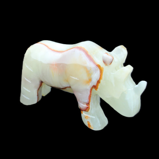 Afghan Jade hand-carved Rhino 98*29*58mm 246g in sunlight - Rocks and Things Store