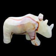 Afghan Jade hand-carved Rhino 98*29*58mm 246g in sunlight - Rocks and Things Store