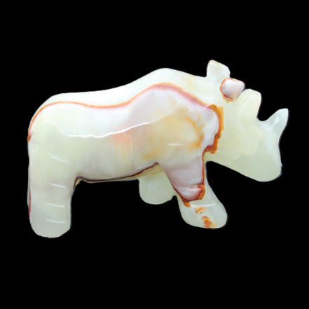 Afghan Jade hand-carved Rhino 98*29*58mm 246g in sunlight - Rocks and Things Store