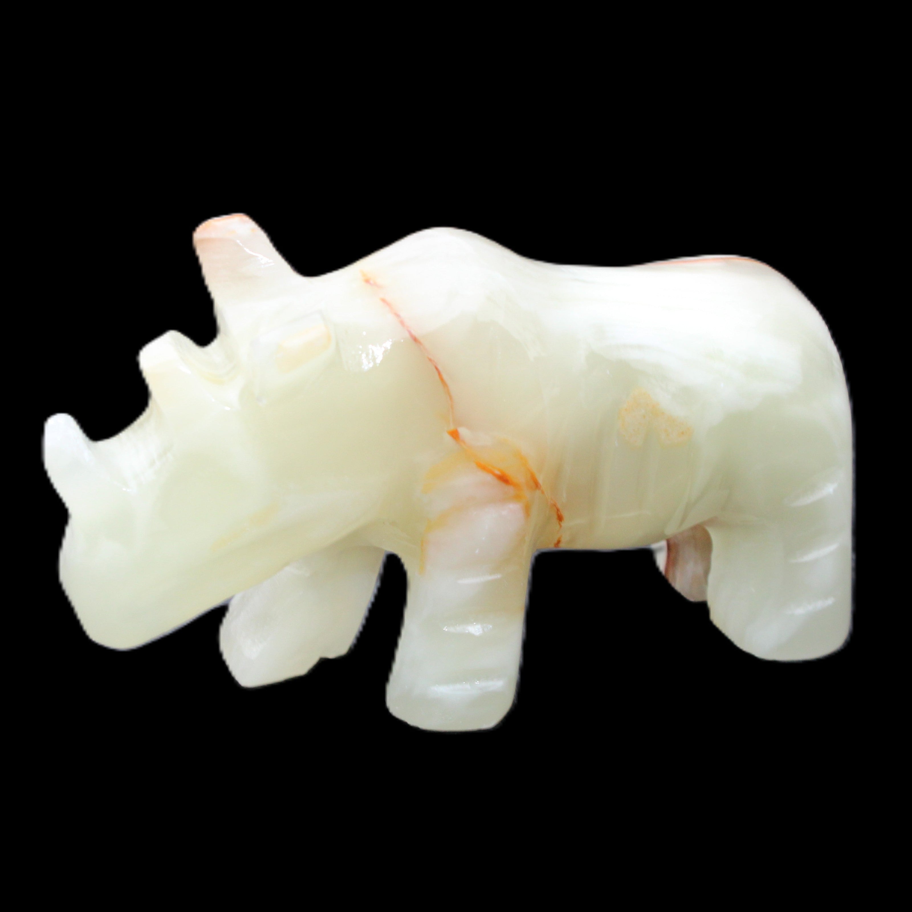 Afghan Jade hand-carved Rhino 98*29*58mm 246g in sunlight - Rocks and Things Store