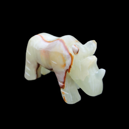 Afghan Jade hand-carved Rhino 98*29*58mm 246g in sunlight - Rocks and Things Store