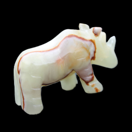 Afghan Jade hand-carved Rhino 98*29*58mm 246g in sunlight - Rocks and Things Store