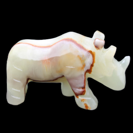 Afghan Jade hand-carved Rhino 98*29*58mm 246g in sunlight - Rocks and Things Store