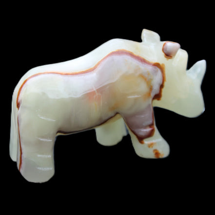 Afghan Jade hand-carved Rhino 98*29*58mm 246g in sunlight - Rocks and Things Store