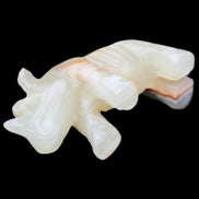 Afghan Jade hand-carved Rhino 98*29*58mm 246g in sunlight - Rocks and Things Store