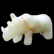 Afghan Jade hand-carved Rhino 98*29*58mm 246g in sunlight - Rocks and Things Store