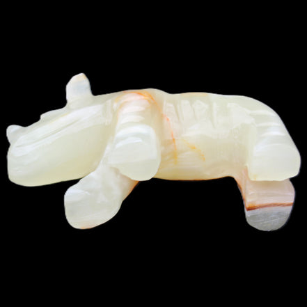 Afghan Jade hand-carved Rhino 98*29*58mm 246g in sunlight - Rocks and Things Store
