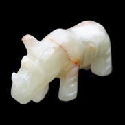 Afghan Jade hand-carved Rhino 98*29*58mm 246g in sunlight - Rocks and Things Store