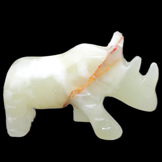 Afghan Jade hand-carved Rhino 105*30*64mm 250g in sunlight - Rocks and Things Store