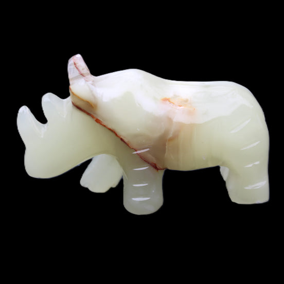 Afghan Jade hand-carved Rhino 105*30*64mm 250g in sunlight - Rocks and Things Store