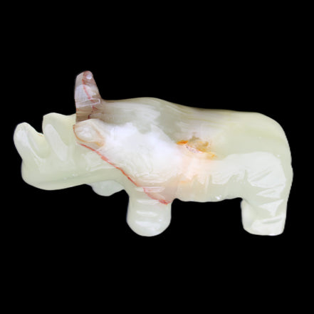 Afghan Jade hand-carved Rhino 105*30*64mm 250g in sunlight - Rocks and Things Store