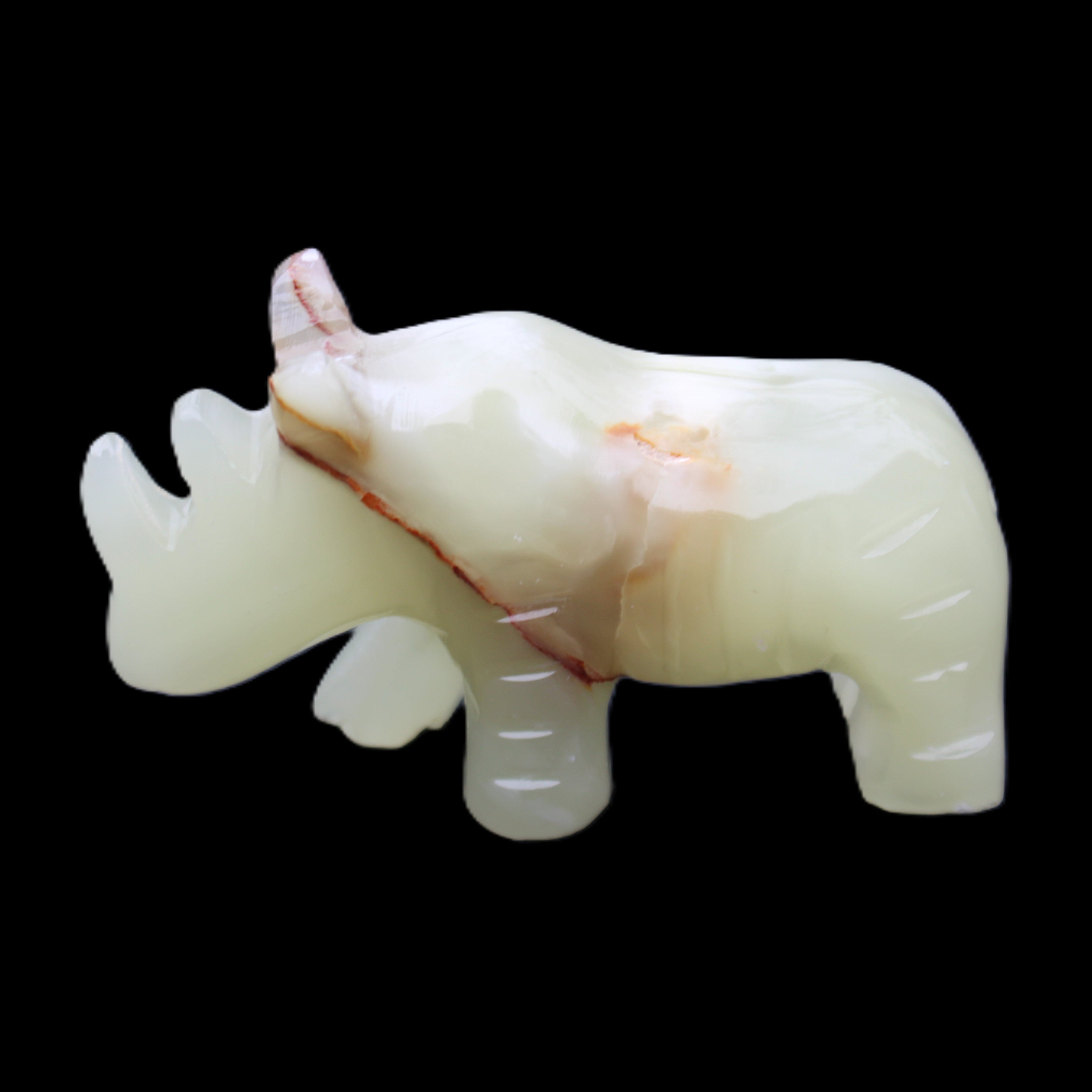 Afghan Jade hand-carved Rhino 105*30*64mm 250g in sunlight - Rocks and Things Store