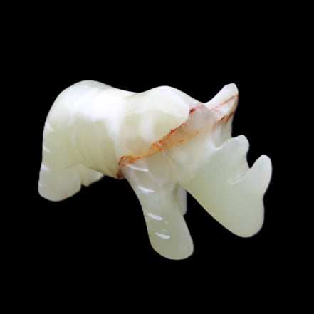 Afghan Jade hand-carved Rhino 105*30*64mm 250g in sunlight - Rocks and Things Store