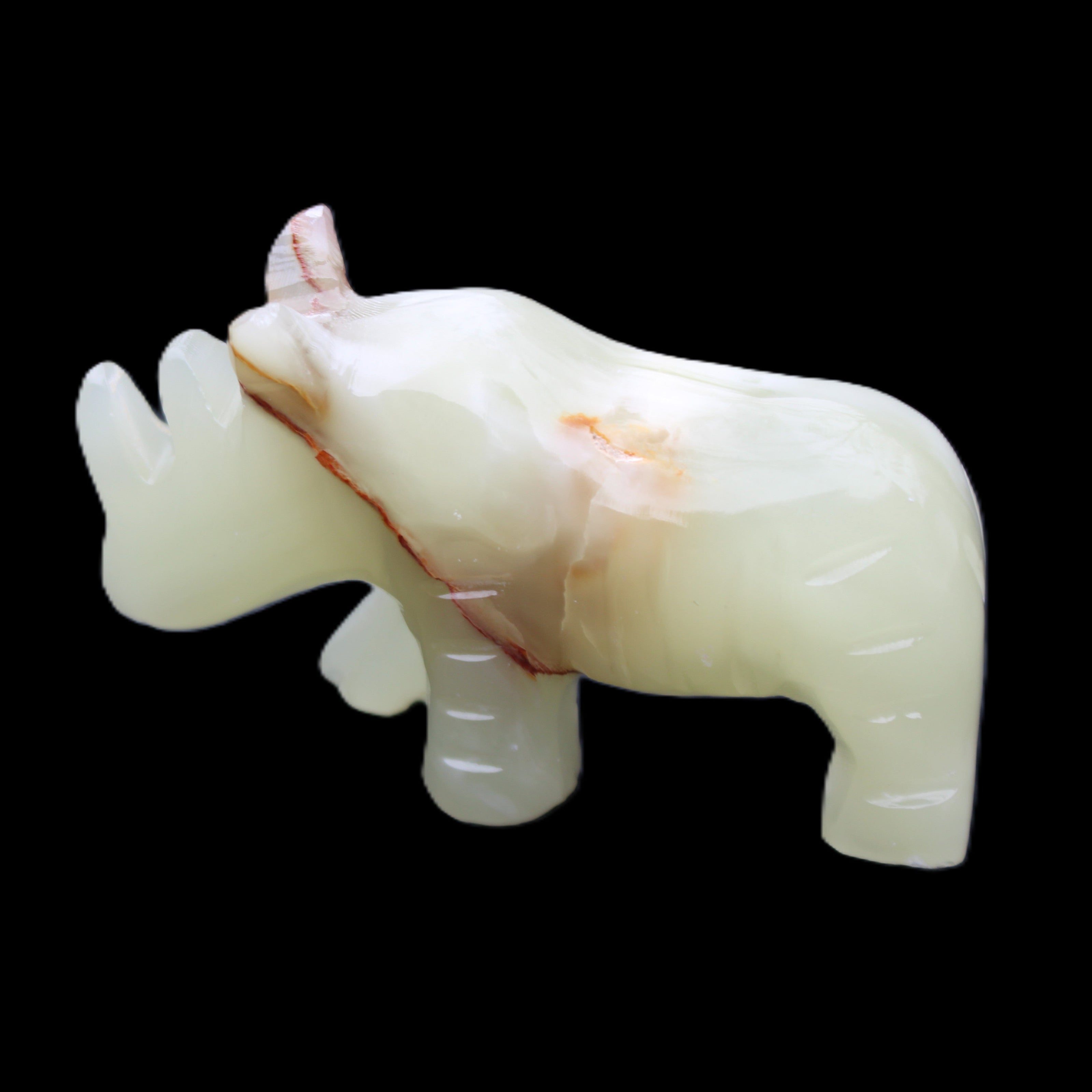 Afghan Jade hand-carved Rhino 105*30*64mm 250g in sunlight - Rocks and Things Store