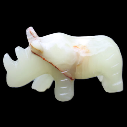 Afghan Jade hand-carved Rhino 105*30*64mm 250g in sunlight - Rocks and Things Store