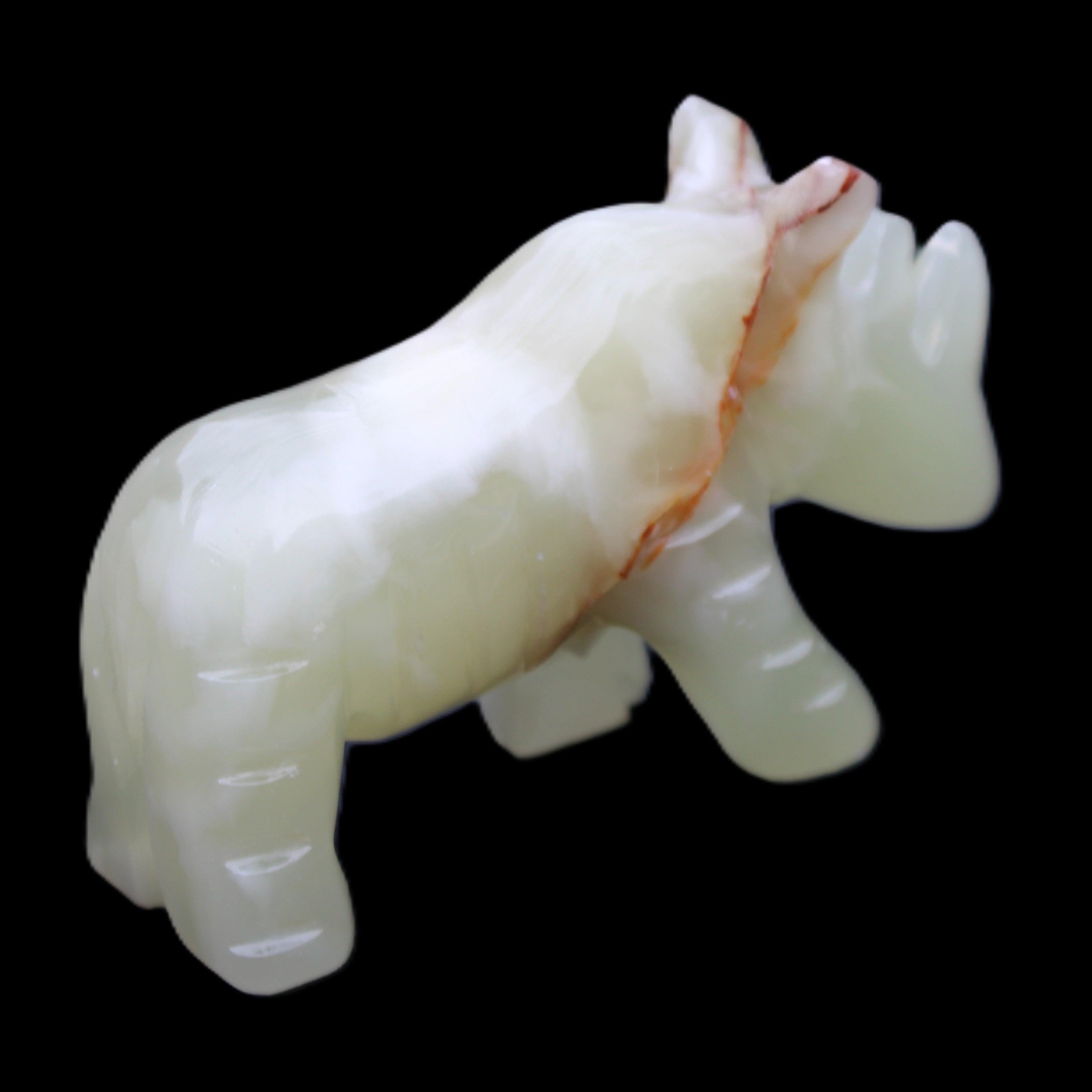 Afghan Jade hand-carved Rhino 105*30*64mm 250g in sunlight - Rocks and Things Store