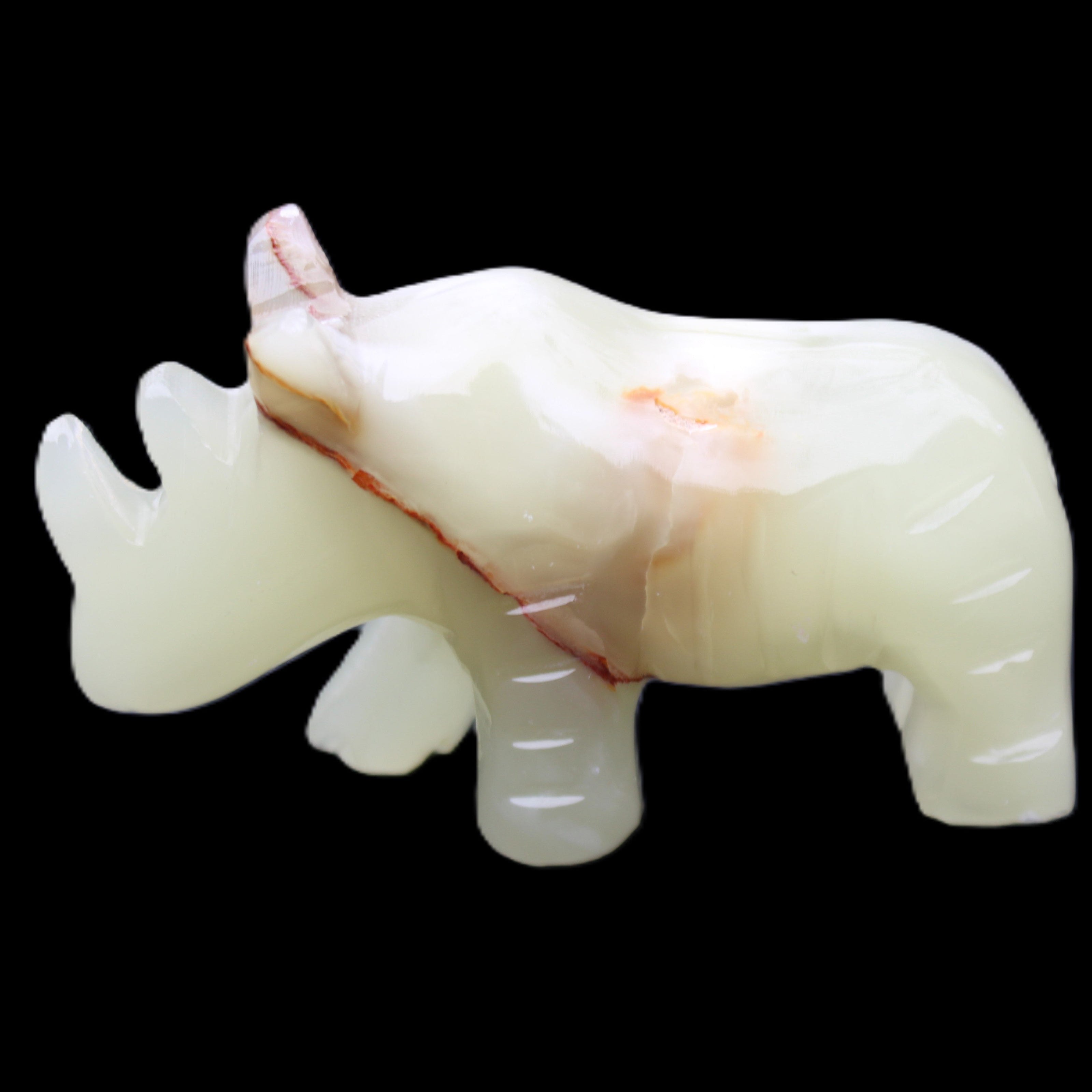 Afghan Jade hand-carved Rhino 105*30*64mm 250g in sunlight - Rocks and Things Store