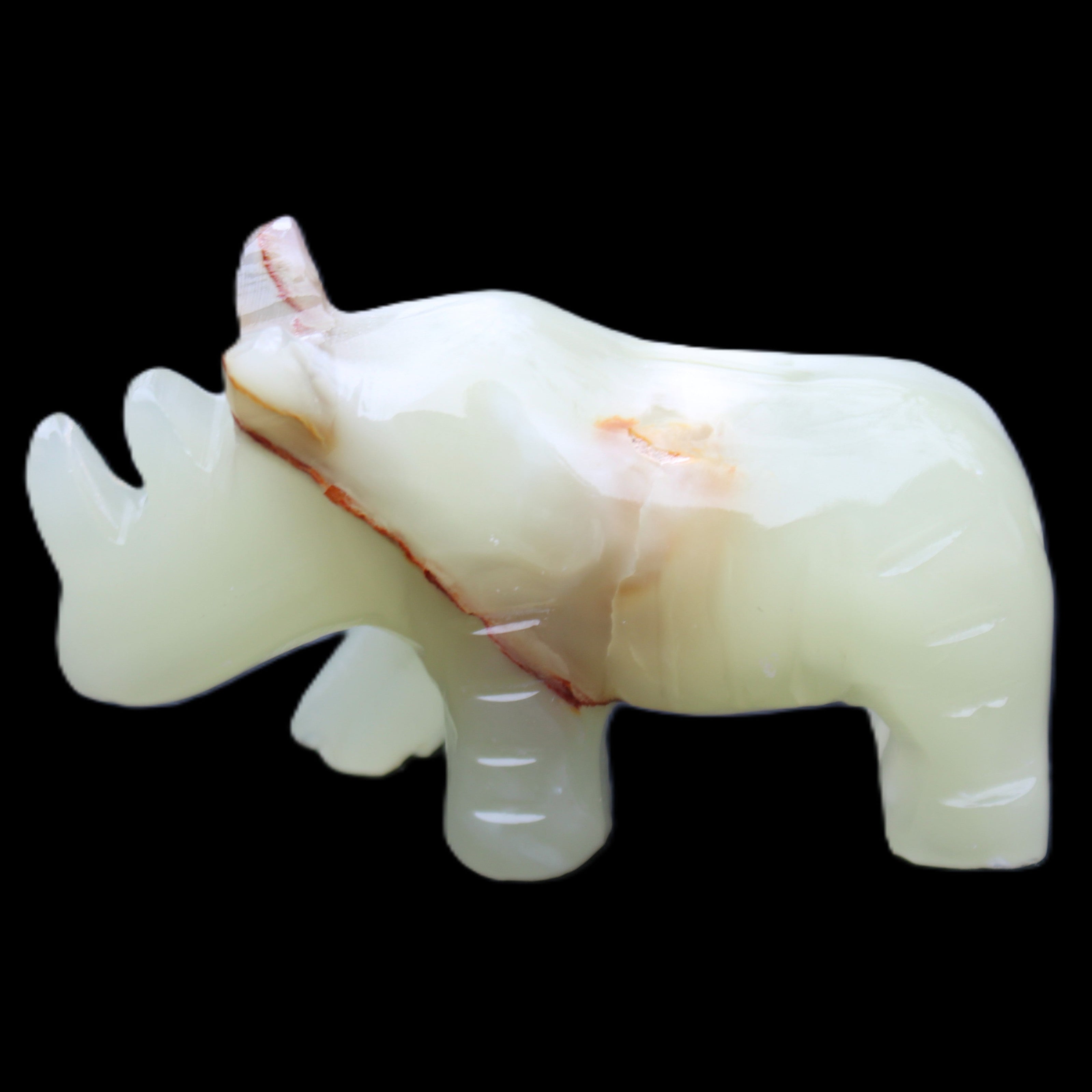 Afghan Jade hand-carved Rhino 105*30*64mm 250g in sunlight - Rocks and Things Store