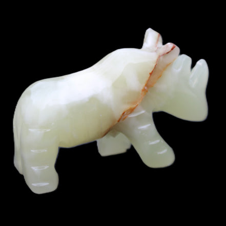 Afghan Jade hand-carved Rhino 105*30*64mm 250g in sunlight - Rocks and Things Store