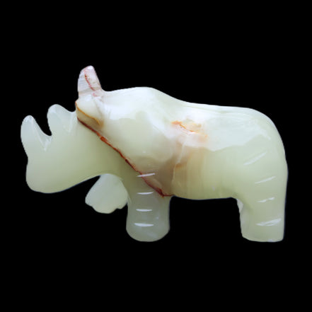Afghan Jade hand-carved Rhino 105*30*64mm 250g in sunlight - Rocks and Things Store