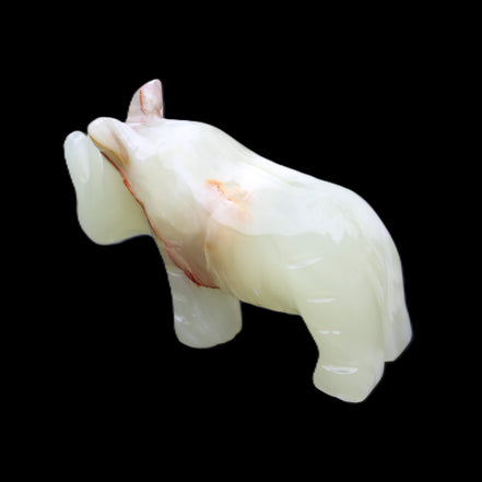 Afghan Jade hand-carved Rhino 105*30*64mm 250g in sunlight - Rocks and Things Store