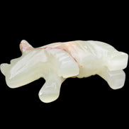 Afghan Jade hand-carved Rhino 105*30*64mm 250g in sunlight - Rocks and Things Store