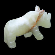 Afghan Jade hand-carved Rhino 105*30*64mm 250g in sunlight - Rocks and Things Store