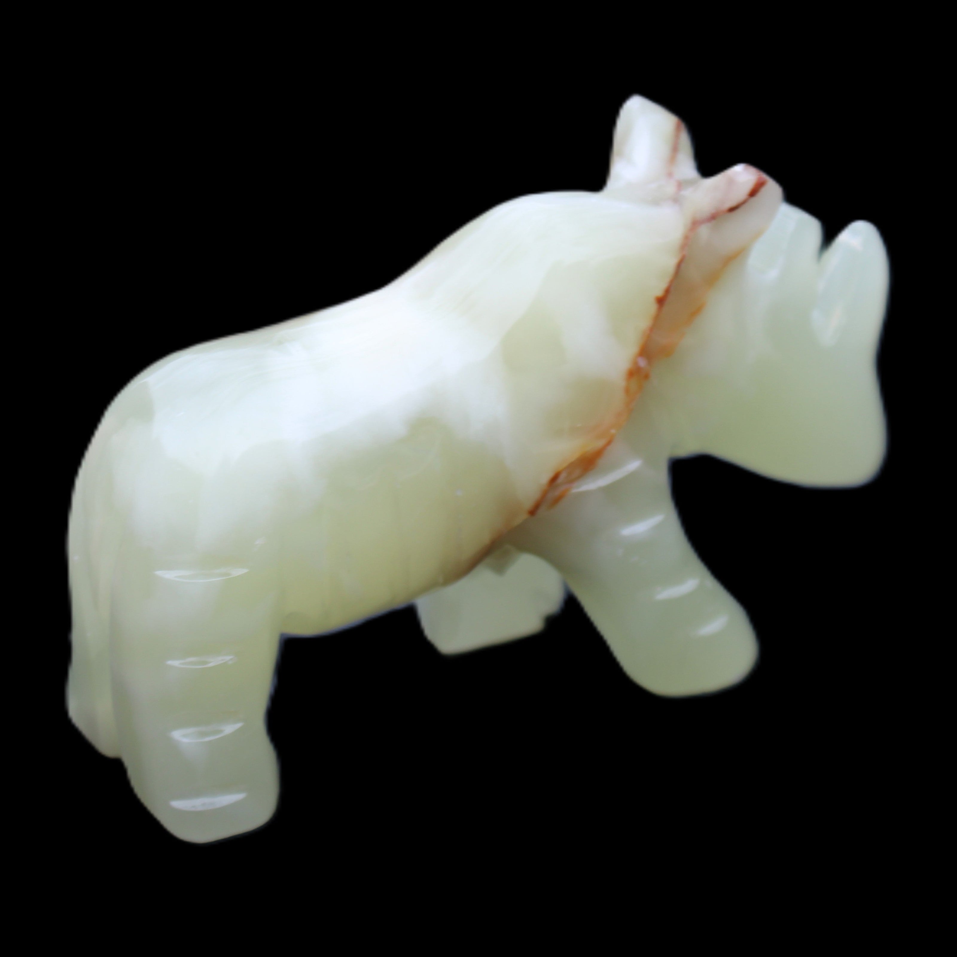 Afghan Jade hand-carved Rhino 105*30*64mm 250g in sunlight - Rocks and Things Store