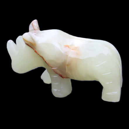 Afghan Jade hand-carved Rhino 105*30*64mm 250g in sunlight - Rocks and Things Store