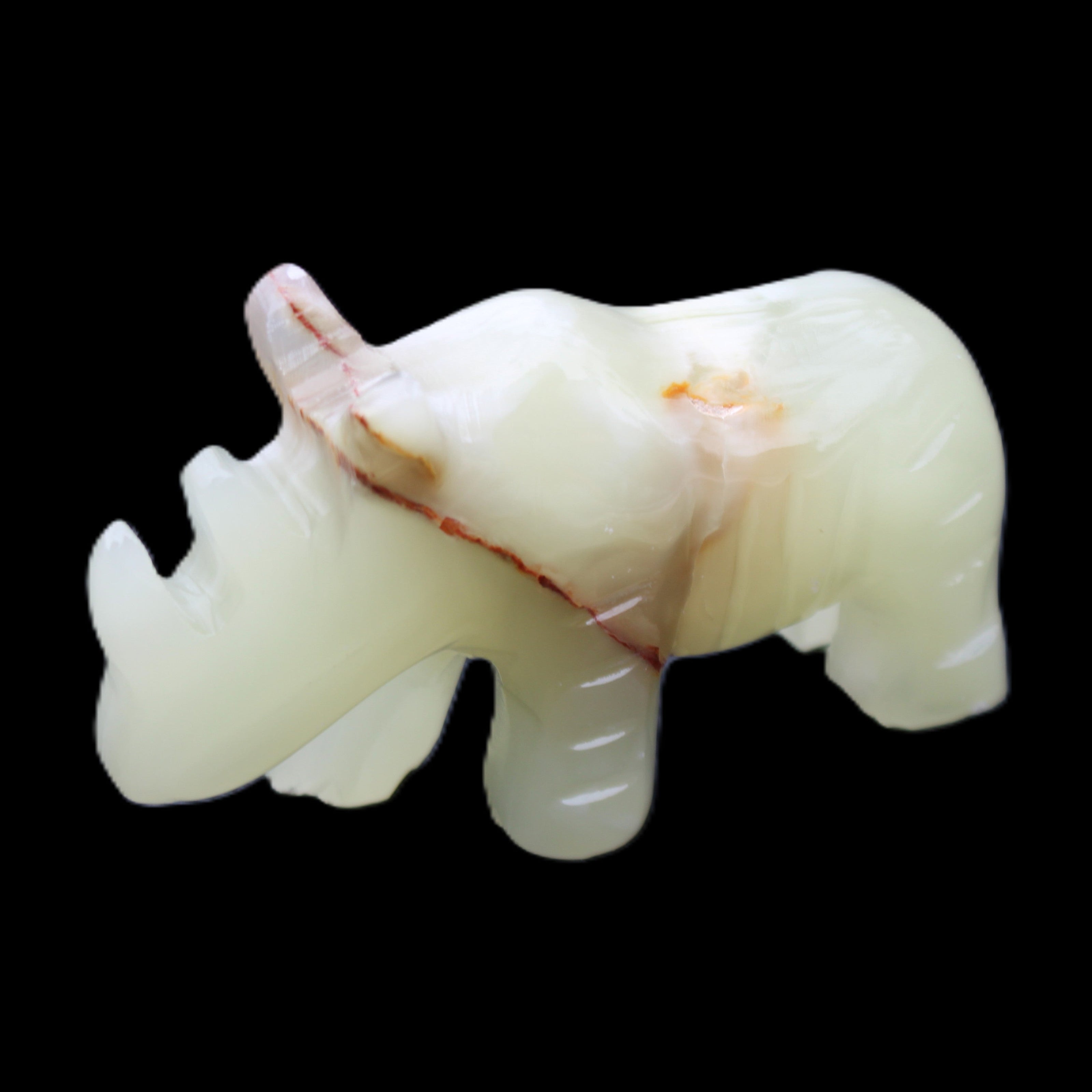Afghan Jade hand-carved Rhino 105*30*64mm 250g in sunlight - Rocks and Things Store