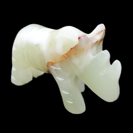 Afghan Jade hand-carved Rhino 105*30*64mm 250g in sunlight - Rocks and Things Store
