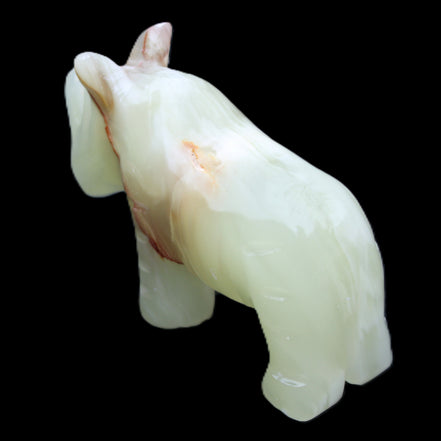 Afghan Jade hand-carved Rhino 105*30*64mm 250g in sunlight - Rocks and Things Store