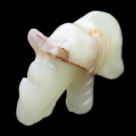 Afghan Jade hand-carved Rhino 105*30*64mm 250g in sunlight - Rocks and Things Store