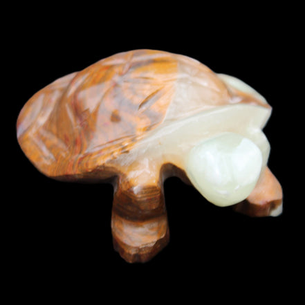 Afghan Jade hand-carved Turtle 107*80*37mm 286g in sunlight - Rocks and Things Store