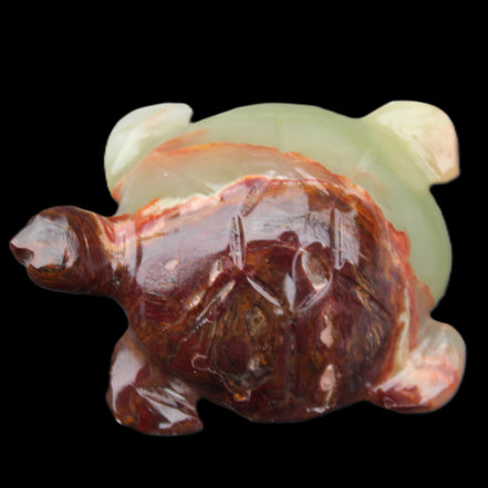 Afghan Jade hand-carved Turtle 99*74*33mm 283g in sunlight - Rocks and Things Store