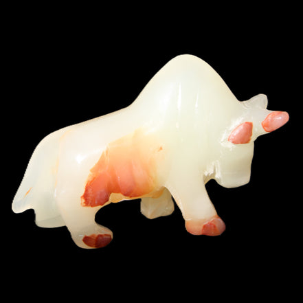 Afghan Jade hand-carved Bull 106*30*70mm 230g in sunlight - Rocks and Things Store