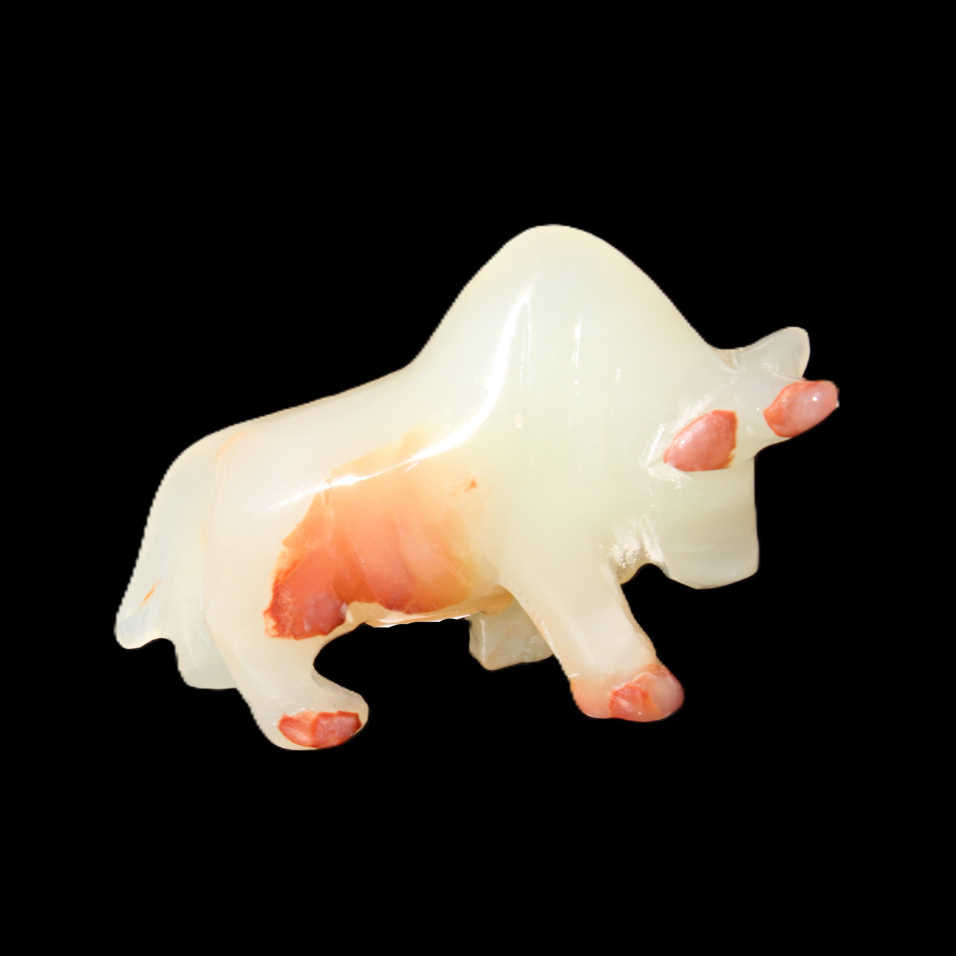 Afghan Jade hand-carved Bull 106*30*70mm 230g in sunlight - Rocks and Things Store