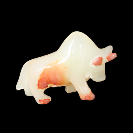 Afghan Jade hand-carved Bull 106*30*70mm 230g in sunlight - Rocks and Things Store