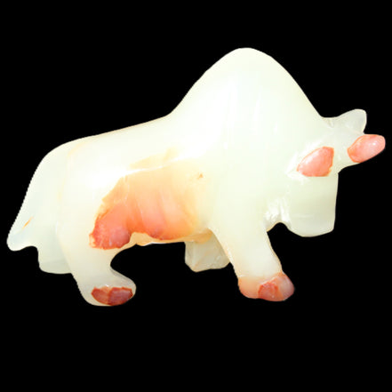 Afghan Jade hand-carved Bull 106*30*70mm 230g in sunlight - Rocks and Things Store
