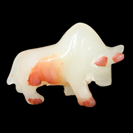 Afghan Jade hand-carved Bull 106*30*70mm 230g in sunlight - Rocks and Things Store