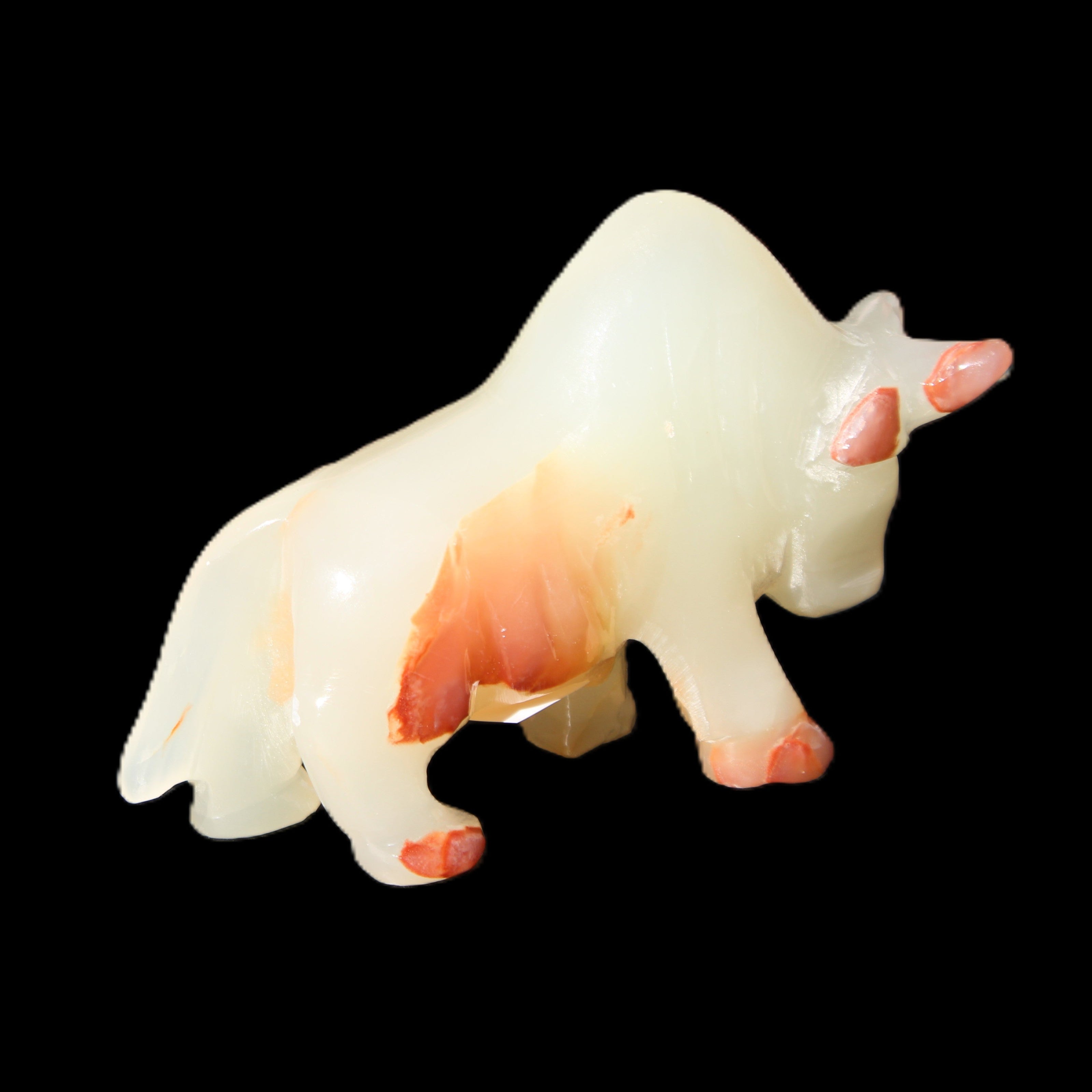 Afghan Jade hand-carved Bull 106*30*70mm 230g in sunlight - Rocks and Things Store