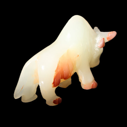 Afghan Jade hand-carved Bull 106*30*70mm 230g in sunlight - Rocks and Things Store