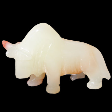 Afghan Jade hand-carved Bull 106*30*70mm 230g in sunlight - Rocks and Things Store