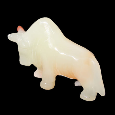 Afghan Jade hand-carved Bull 106*30*70mm 230g in sunlight - Rocks and Things Store
