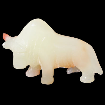 Afghan Jade hand-carved Bull 106*30*70mm 230g in sunlight - Rocks and Things Store